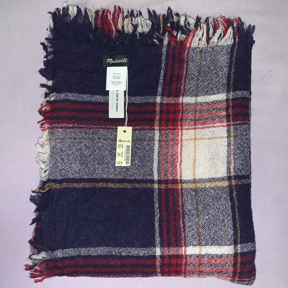 Madewell NWT Wool Plaid Scarf!